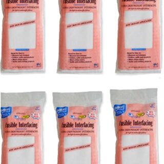 Pellon PLF36 Ultra Lightweight Fusible Interfacing, White, 15" x 3 Yards (6 pack)