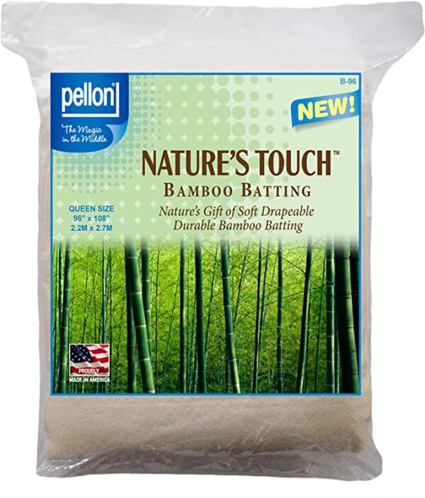 Pellon B-96 Nature’s Touch Bamboo Blend Batting W/Scrim - Queen 96" X 108"
