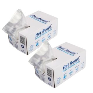 1 Pt Food & Utility Poly Bag 2 Pack (2 Sets of 1000 pcs) - 8" x 4" x 2", Clear, 2000 Ct