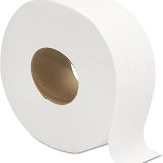 GEN 202 Jumbo JRT Bath Tissue, 2-Ply, White, 9 in Diameter, 12 Count (Pack of 1)