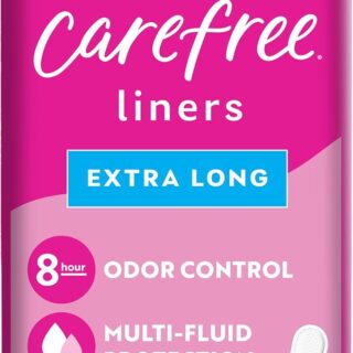 Carefree Acti-Fresh Body Shape Pantiliners Extra Long Unscented - 93 Count, Packaging may vary