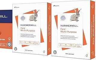 Hammermill Printer Paper, Fore Multipurpose 20 lb Copy Paper, 8.5 x 11-10 Ream (5,000 Sheets) - 96 Bright, Made in the USA, 103267C
