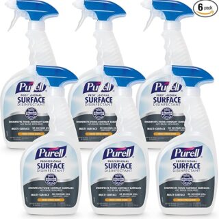 PURELL Professional Surface Disinfectant Spray, Citrus Scent, 32 fl oz Capped Bottle with Spray Trigger in Pack (Pack of 6) - 3342-06
